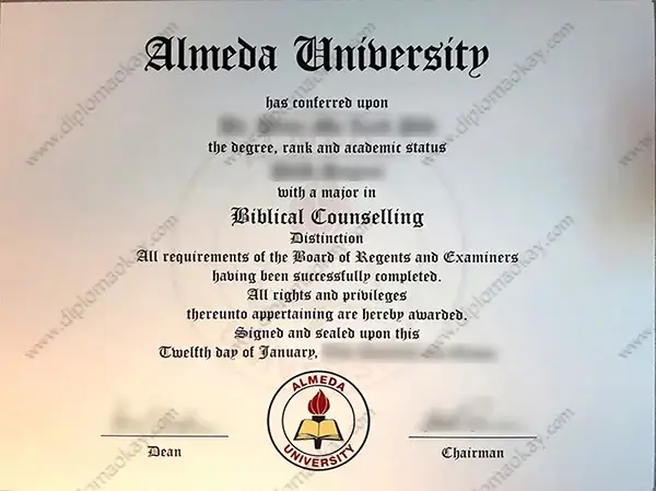 购买美国阿尔梅达大学毕业证
