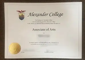 Alexander College Diploma