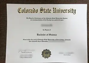Colorado State University Graduation Certificate