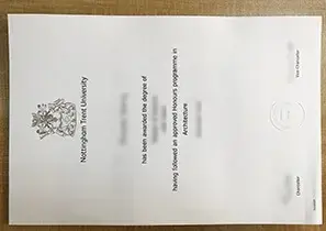 Nottingham Trent University Certificate
