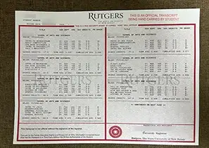 Rutgers, The State University of New Jersey Transcript