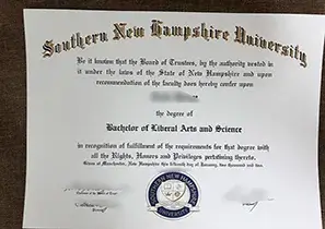Southern New Hampshire University Graduation Certificate