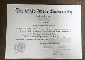 The Ohio State University Graduation Certificate