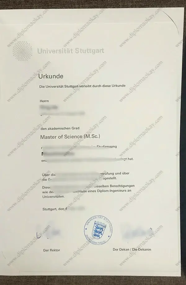 Universität Stuttgart Diplom 1