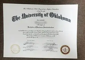 University of Oklahoma Graduation Certificate