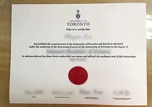 University of Toronto Graduation Certificate