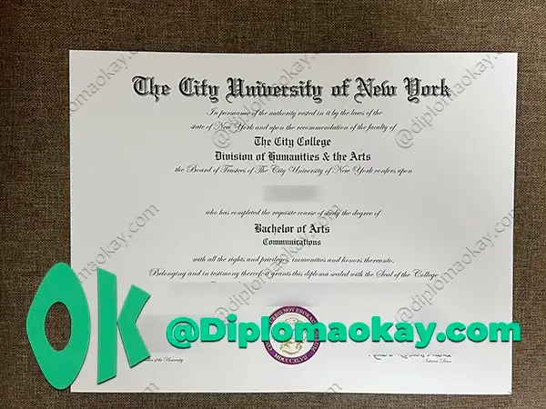 办理纽约市立大学毕业证