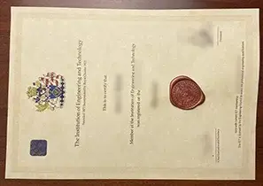 The Institution of Engineering and Technology certificate