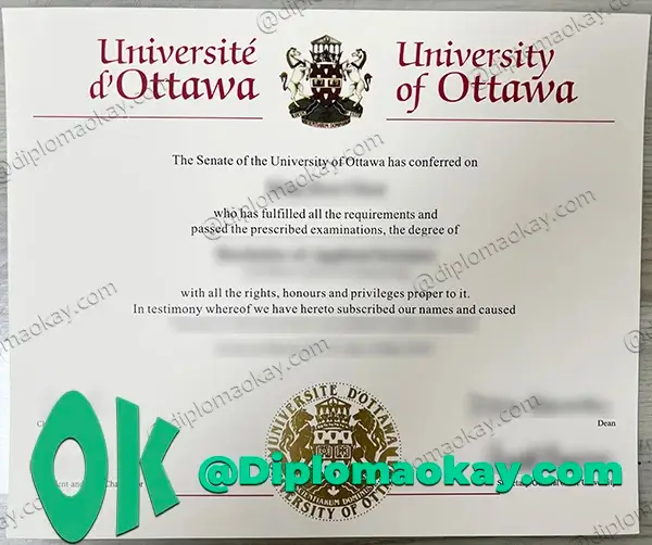 购买渥太华大学假文凭