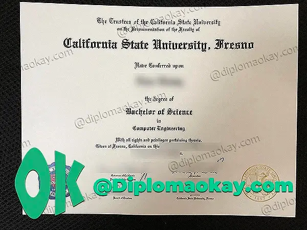 加州州立大学弗雷斯诺分校毕业证复刻