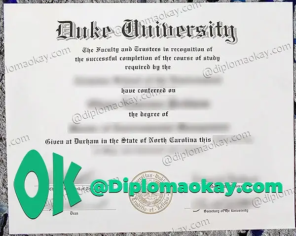 办理杜克大学文凭，购买Duke毕业证