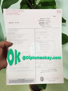 办理南卡罗来纳大学成绩单 南卡罗来纳大学成绩单制作