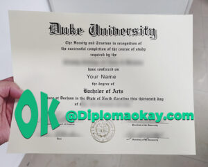 杜克大学毕业证制作