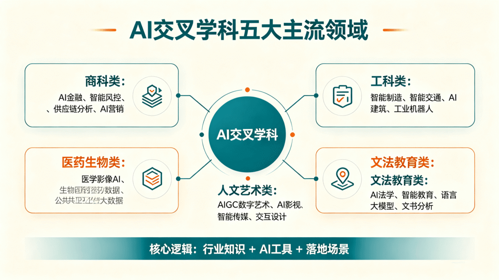 AI 交叉学科五大主流领域图 1