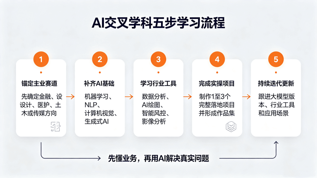 AI 交叉学科五步学习流程图 1